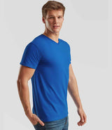Fruit of the Loom V Neck Value T-Shirt | Royal Blue thumbnail 3