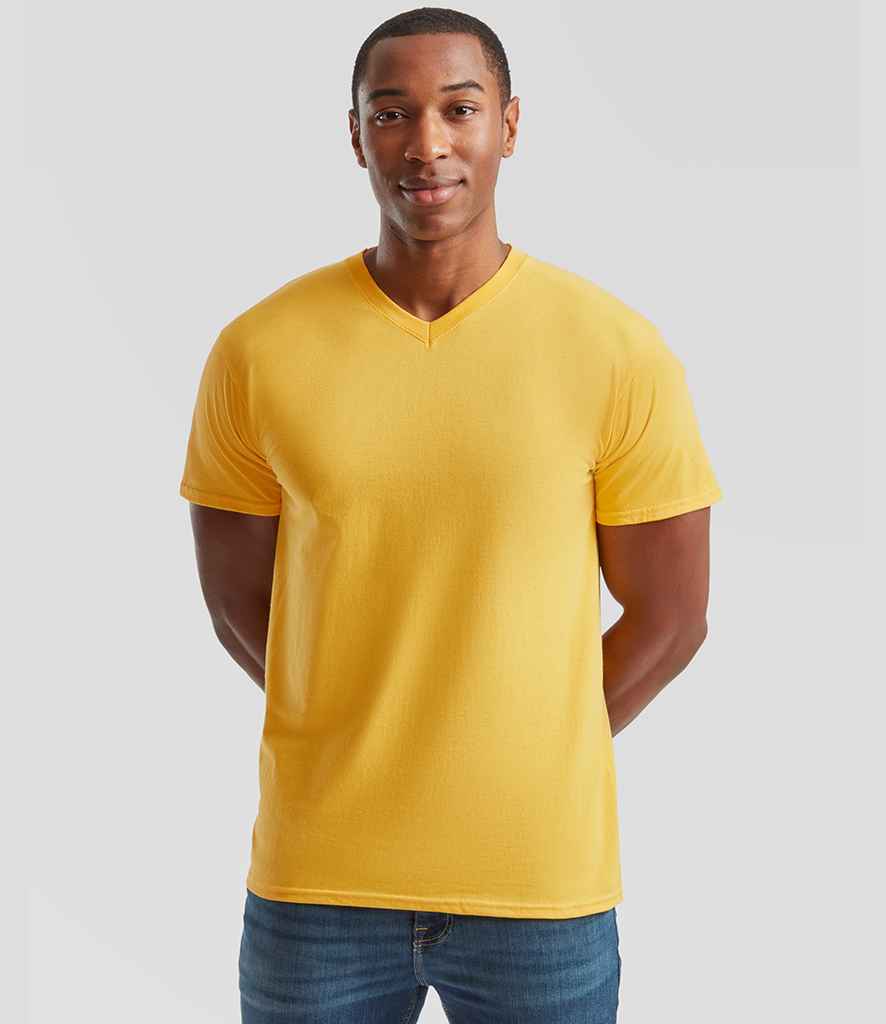 Fruit of the Loom V Neck Value T-Shirt | Sunflower