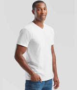 Fruit of the Loom V Neck Value T-Shirt | White thumbnail 3
