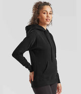 Fruit of the Loom Classic Lady Fit Hooded Sweatshirt | Black thumbnail 3