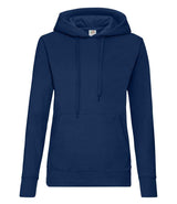 Fruit of the Loom Classic Lady Fit Hooded Sweatshirt | Navy thumbnail 4