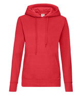 Fruit of the Loom Classic Lady Fit Hooded Sweatshirt | Red thumbnail 1