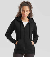 Fruit of the Loom Premium Lady Fit Zip Hooded Jacket | Black thumbnail 1