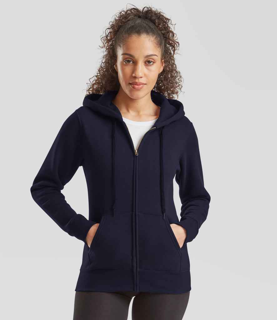 Fruit of the Loom Premium Lady Fit Zip Hooded Jacket | Deep Navy