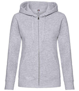 Fruit of the Loom Premium Lady Fit Zip Hooded Jacket | Heather Grey thumbnail 4