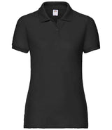 Fruit of the Loom Lady Fit Piqué Polo Shirt | Black thumbnail 4