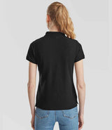 Fruit of the Loom Lady Fit Piqué Polo Shirt | Black thumbnail 2