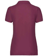 Fruit of the Loom Lady Fit Piqué Polo Shirt | Burgundy thumbnail 5