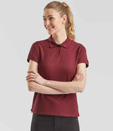 Fruit of the Loom Lady Fit Piqué Polo Shirt | Burgundy thumbnail 1