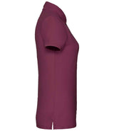 Fruit of the Loom Lady Fit Piqué Polo Shirt | Burgundy thumbnail 6