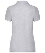 Fruit of the Loom Lady Fit Piqué Polo Shirt | Heather Grey thumbnail 5