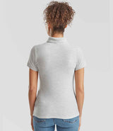 Fruit of the Loom Lady Fit Piqué Polo Shirt | Heather Grey thumbnail 2