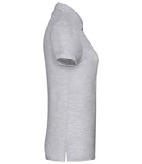 Fruit of the Loom Lady Fit Piqué Polo Shirt | Heather Grey thumbnail 6