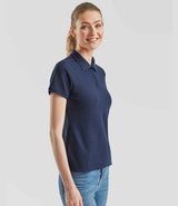 Fruit of the Loom Lady Fit Piqué Polo Shirt | Navy thumbnail 3