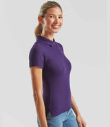 Fruit of the Loom Lady Fit Piqué Polo Shirt | Purple thumbnail 3