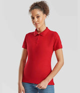 Fruit of the Loom Lady Fit Piqué Polo Shirt | Red thumbnail 1