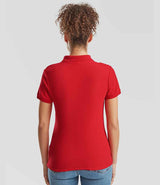 Fruit of the Loom Lady Fit Piqué Polo Shirt | Red thumbnail 2
