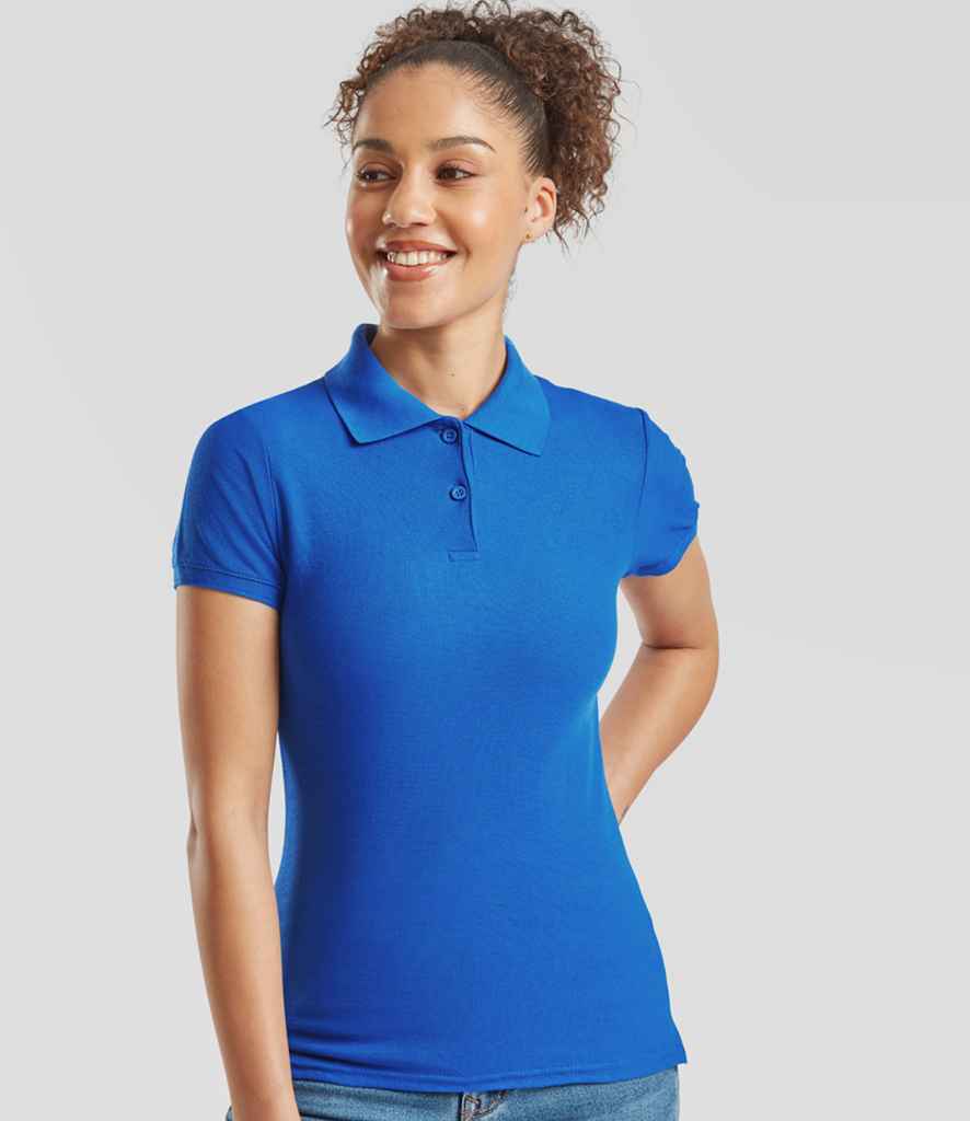 Fruit of the Loom Lady Fit Piqué Polo Shirt | Royal Blue