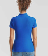 Fruit of the Loom Lady Fit Piqué Polo Shirt | Royal Blue thumbnail 2