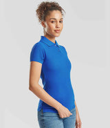 Fruit of the Loom Lady Fit Piqué Polo Shirt | Royal Blue thumbnail 3
