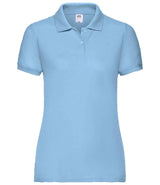 Fruit of the Loom Lady Fit Piqué Polo Shirt | Sky Blue thumbnail 4