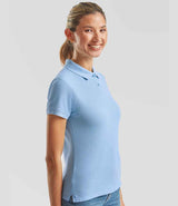 Fruit of the Loom Lady Fit Piqué Polo Shirt | Sky Blue thumbnail 3