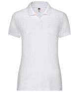 Fruit of the Loom Lady Fit Piqué Polo Shirt | White thumbnail 4