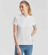 Fruit of the Loom Lady Fit Piqué Polo Shirt | White thumbnail 1