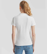 Fruit of the Loom Lady Fit Piqué Polo Shirt | White thumbnail 2