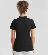 Fruit of the Loom Lady-Fit Premium Cotton Piqué Polo Shirt | Black thumbnail 2