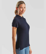 Fruit of the Loom Lady-Fit Premium Cotton Piqué Polo Shirt | Deep Navy thumbnail 3