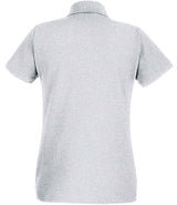 Fruit of the Loom Lady-Fit Premium Cotton Piqué Polo Shirt | Heather Grey thumbnail 5