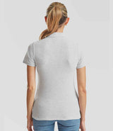 Fruit of the Loom Lady-Fit Premium Cotton Piqué Polo Shirt | Heather Grey thumbnail 2