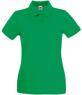 Fruit of the Loom Lady-Fit Premium Cotton Piqué Polo Shirt | Kelly Green thumbnail 4
