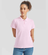 Fruit of the Loom Lady-Fit Premium Cotton Piqué Polo Shirt | Light Pink thumbnail 1