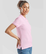 Fruit of the Loom Lady-Fit Premium Cotton Piqué Polo Shirt | Light Pink thumbnail 3