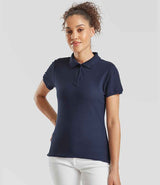 Fruit of the Loom Lady-Fit Premium Cotton Piqué Polo Shirt | Navy thumbnail 1