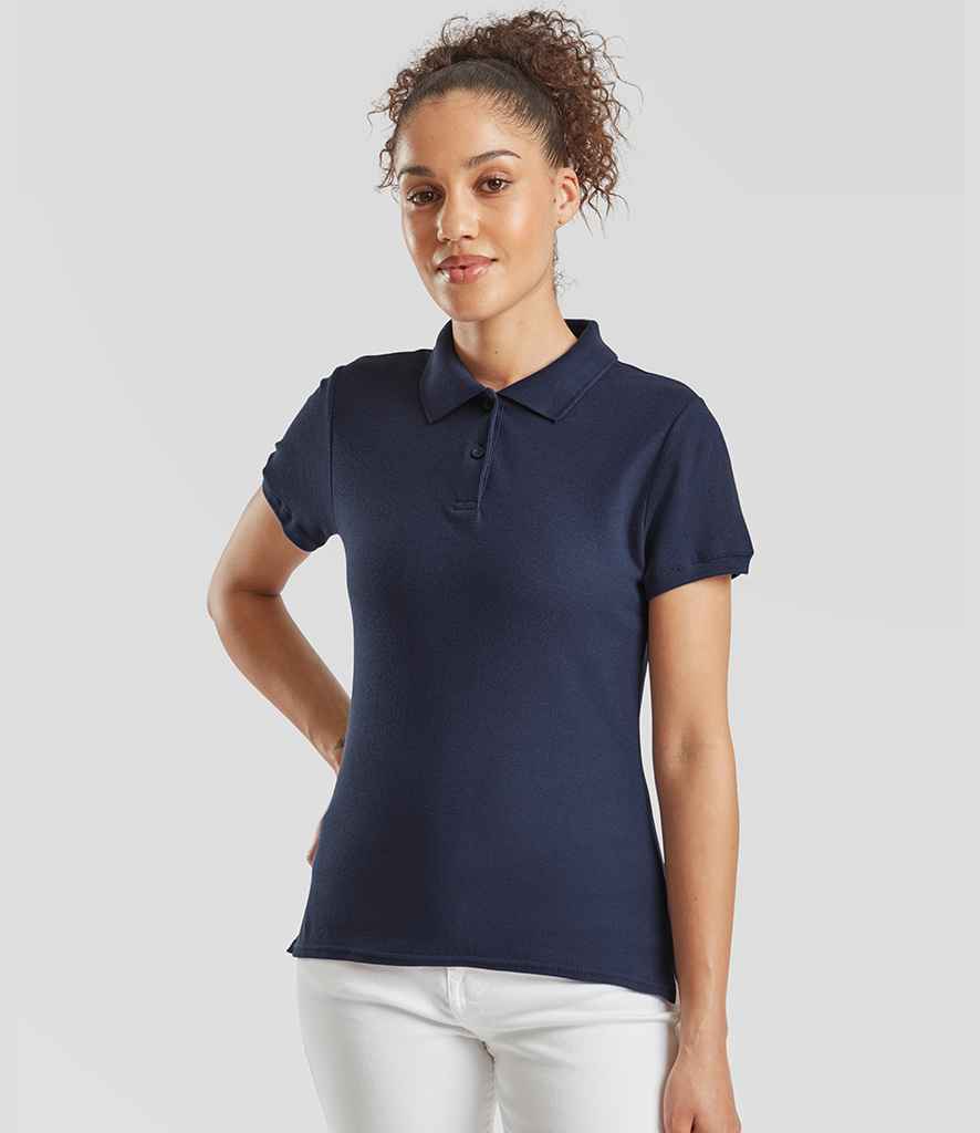 Fruit of the Loom Lady-Fit Premium Cotton Piqué Polo Shirt | Navy