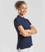 Fruit of the Loom Lady-Fit Premium Cotton Piqué Polo Shirt | Navy thumbnail 3