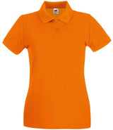 Fruit of the Loom Lady-Fit Premium Cotton Piqué Polo Shirt | Orange thumbnail 4