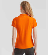 Fruit of the Loom Lady-Fit Premium Cotton Piqué Polo Shirt | Orange thumbnail 2