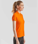 Fruit of the Loom Lady-Fit Premium Cotton Piqué Polo Shirt | Orange thumbnail 3