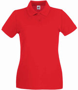 Fruit of the Loom Lady-Fit Premium Cotton Piqué Polo Shirt | Red thumbnail 4
