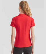 Fruit of the Loom Lady-Fit Premium Cotton Piqué Polo Shirt | Red thumbnail 2