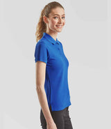 Fruit of the Loom Lady-Fit Premium Cotton Piqué Polo Shirt | Royal Blue thumbnail 3