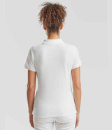 Fruit of the Loom Lady-Fit Premium Cotton Piqué Polo Shirt | White thumbnail 2