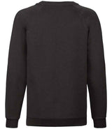 Fruit of the Loom Kids Classic Raglan Sweatshirt | Black thumbnail 4