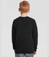 Fruit of the Loom Kids Classic Raglan Sweatshirt | Black thumbnail 2