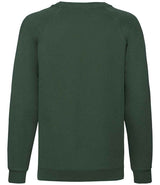 Fruit of the Loom Kids Classic Raglan Sweatshirt | Bottle Green thumbnail 2