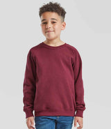 Fruit of the Loom Kids Classic Raglan Sweatshirt | Burgundy thumbnail 1